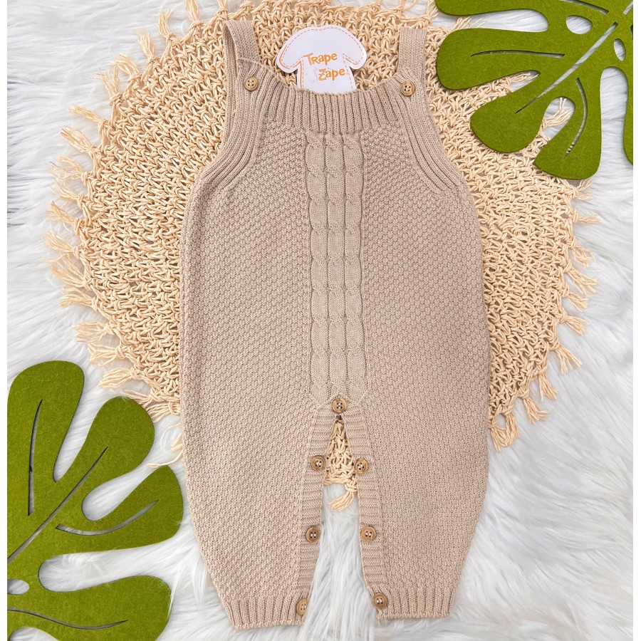 Jardineira de linha pipoca areia